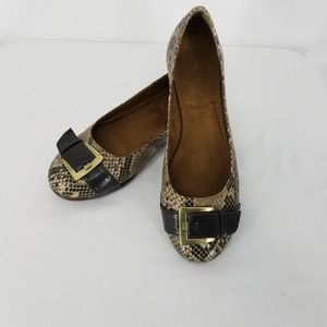 New Aerosoles Womens Snakeskin  Flats 9.5 M